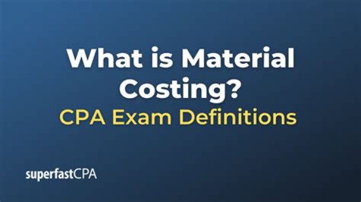 What is the meaning of material costing?