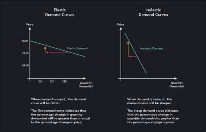 What is the relationship between the elasticity of demand and the slope of the demand curve?