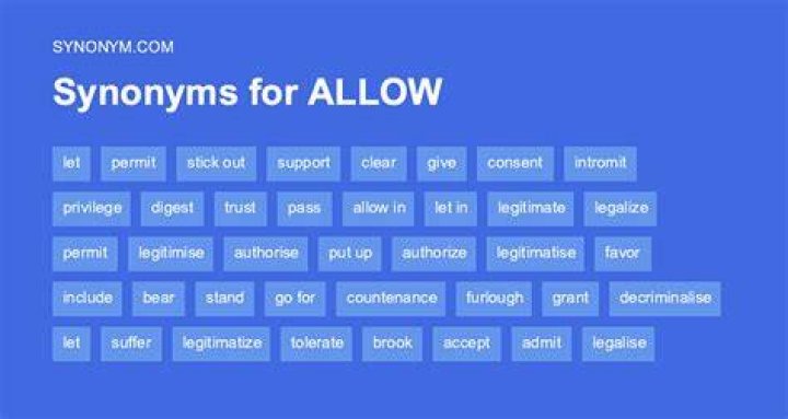 What is the similar word of allow?