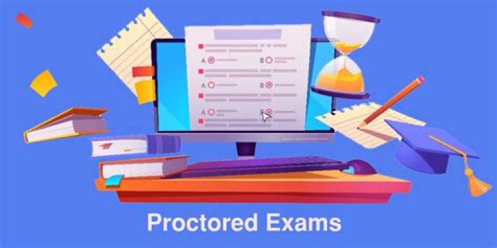 What should you not do in a proctored exam?