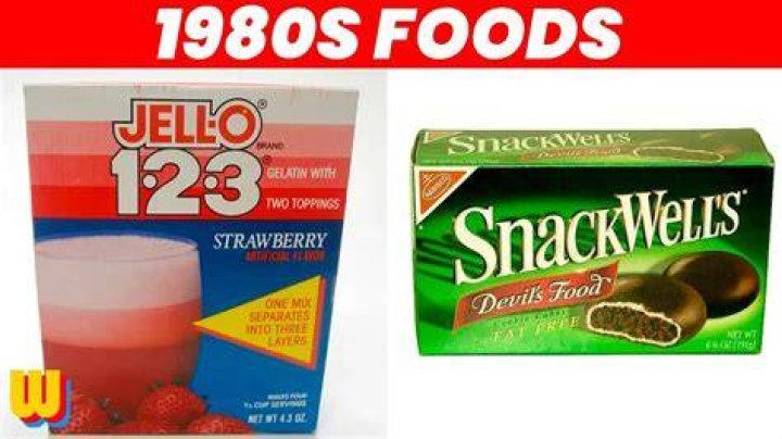 What snacks were popular in the 1980s?