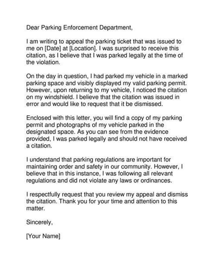 What to say when you contest a parking ticket?
