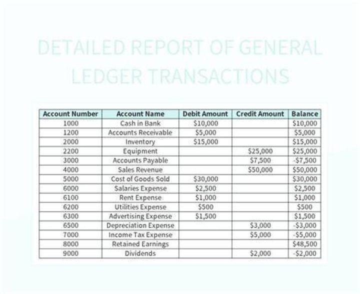 What transactions go in the general ledger?