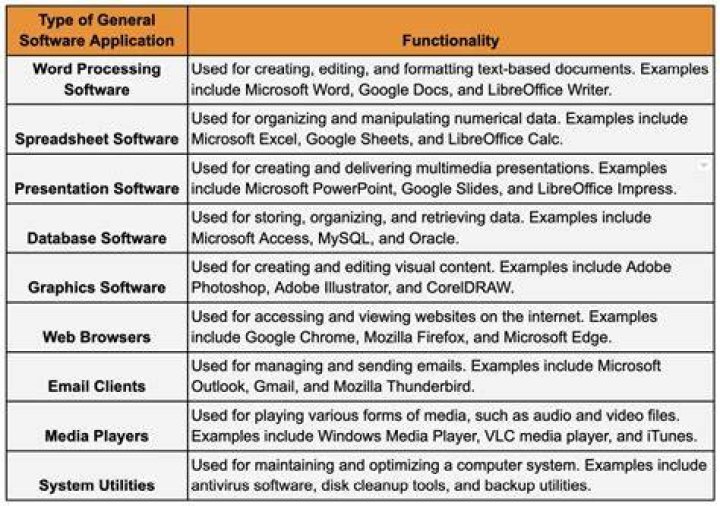What type of software that allows you to perform specific tasks?