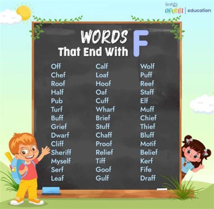 What words ends with F?