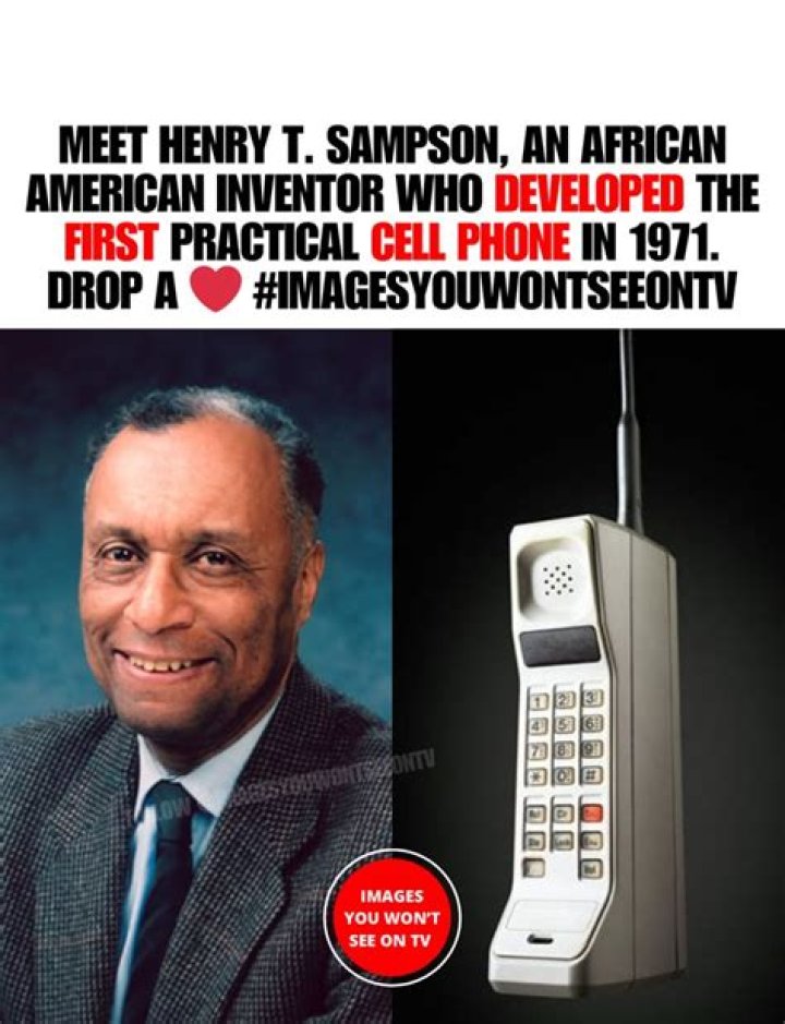 When did Henry Sampson invent the cell phone?