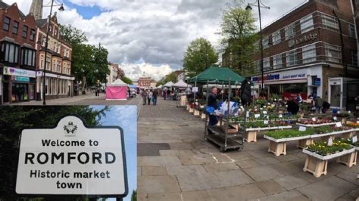 When was the town of Romford developed?