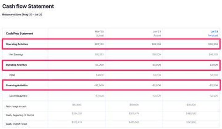 Where do bonds go on a cash flow statement?