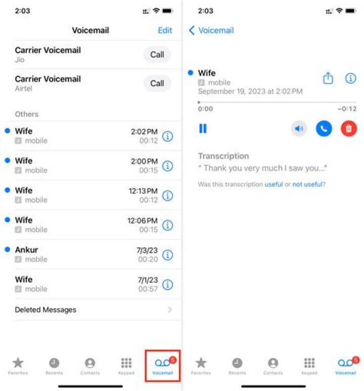 Where is my voicemail option?