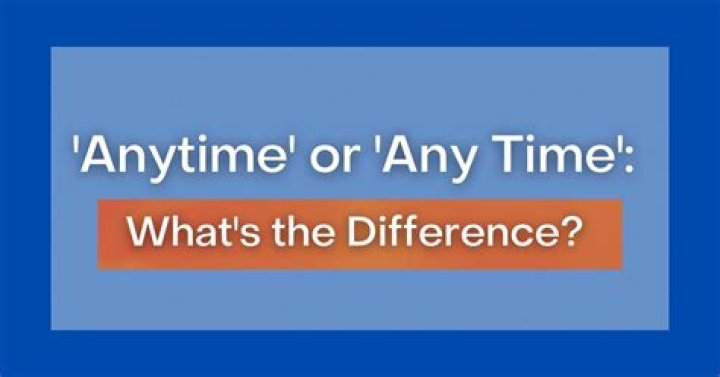 Which is correct any time or anytime?