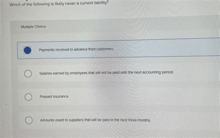 Which of the following is a current liability answer?