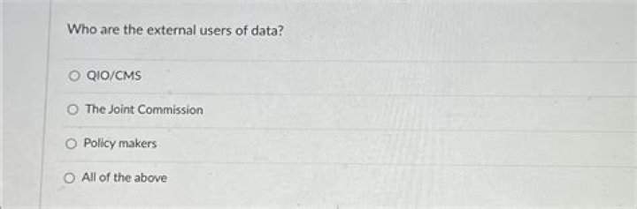 Who are the external users of?