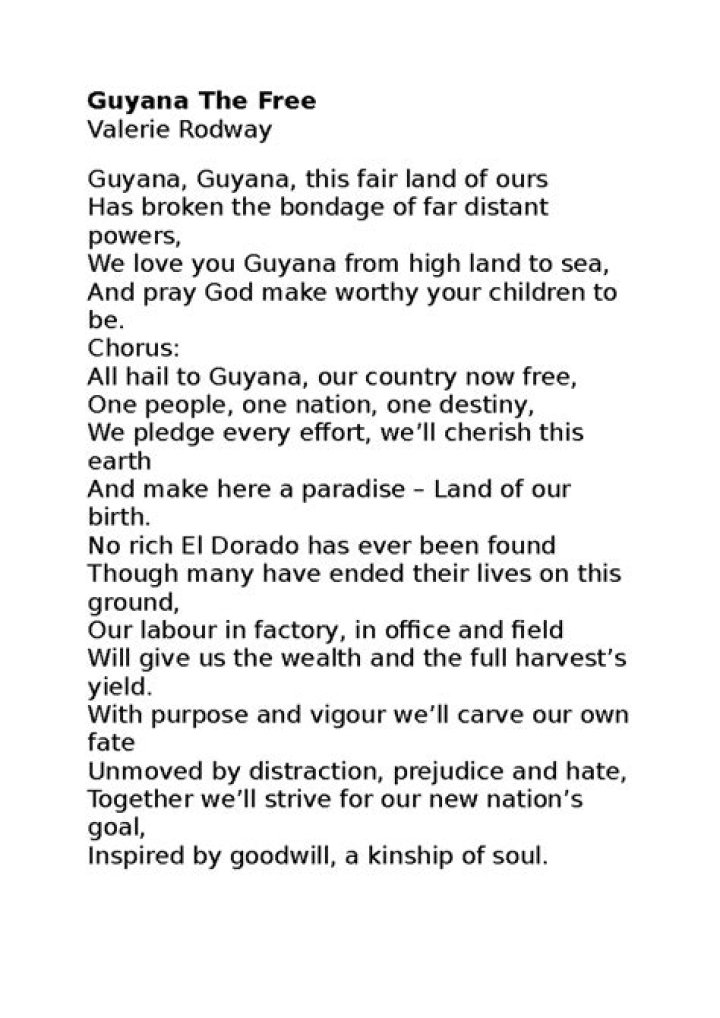 Who was the composer of my native land Guyana?