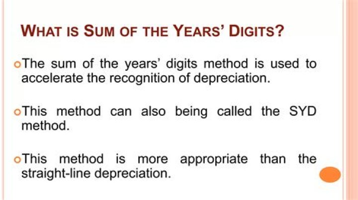 Why do we use sum of years digits?