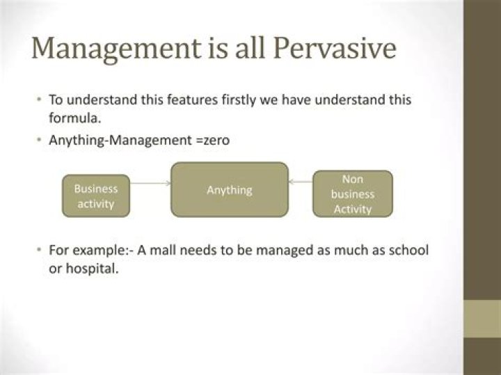 Why management is considered all pervasive?